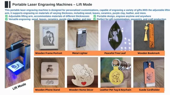 Laser Engraving Machine and Handheld Portable Laser Engraver for Wood Metal Leather acrylic Engraving Laser Cutting Machine 