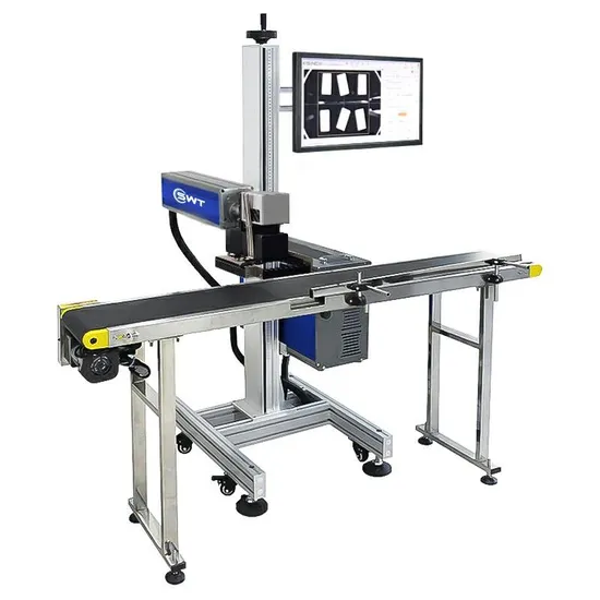Visual Flying CO2 Laser Marking Machine for Plastic Bottle Logo Printing 